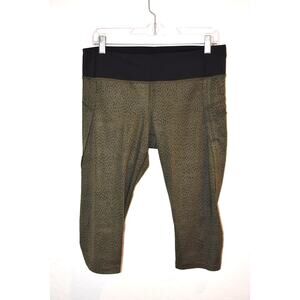 Lululemon Green Dottie Dash Crop Legging Size 10